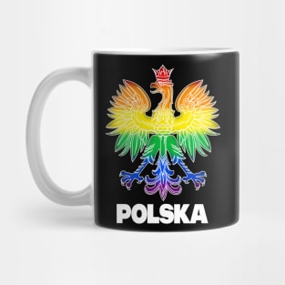 Poland/Polish Eagle Flag / Gay Pride Colors Mug